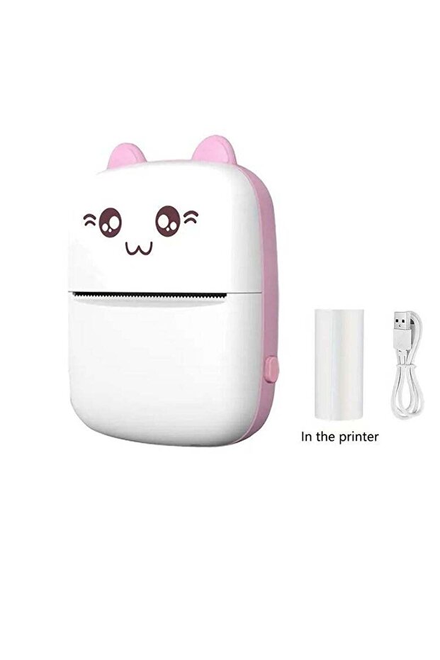 Mini Photo Printer - USB Rechargeable, Wireless Thermal Label Maker with Wireless, 200dpi High-Reso