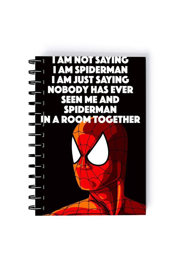 Spiral A5 Notebook Spider Man Quote Peter Parker MCU I am not saying quote Avengers
