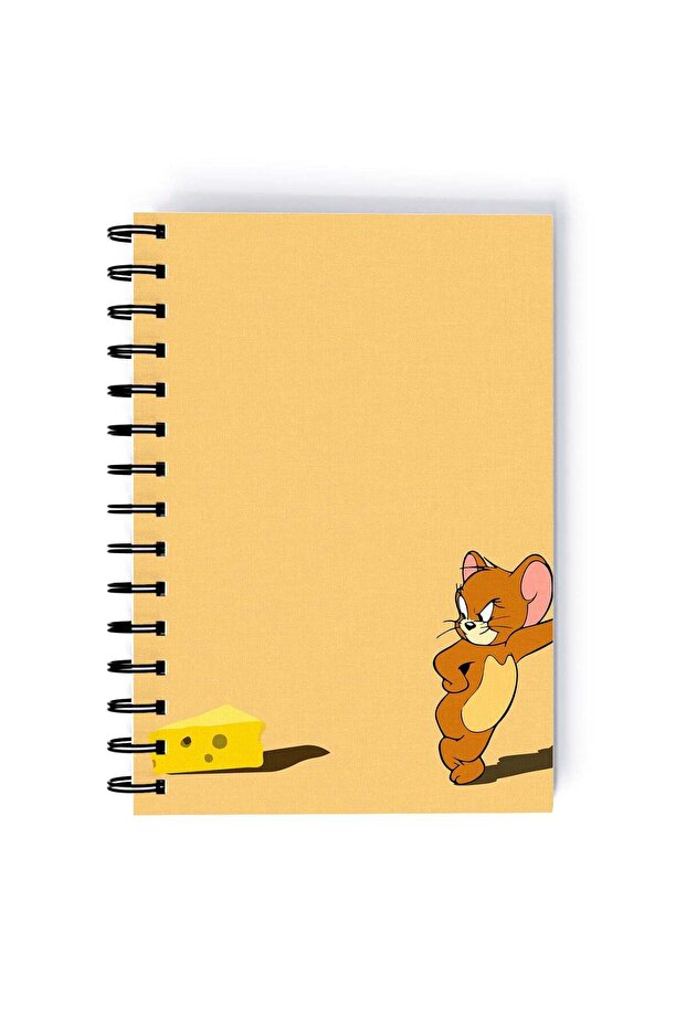 Cute Jerry Printed Spiral A5 Notebook Pink/Brown/White