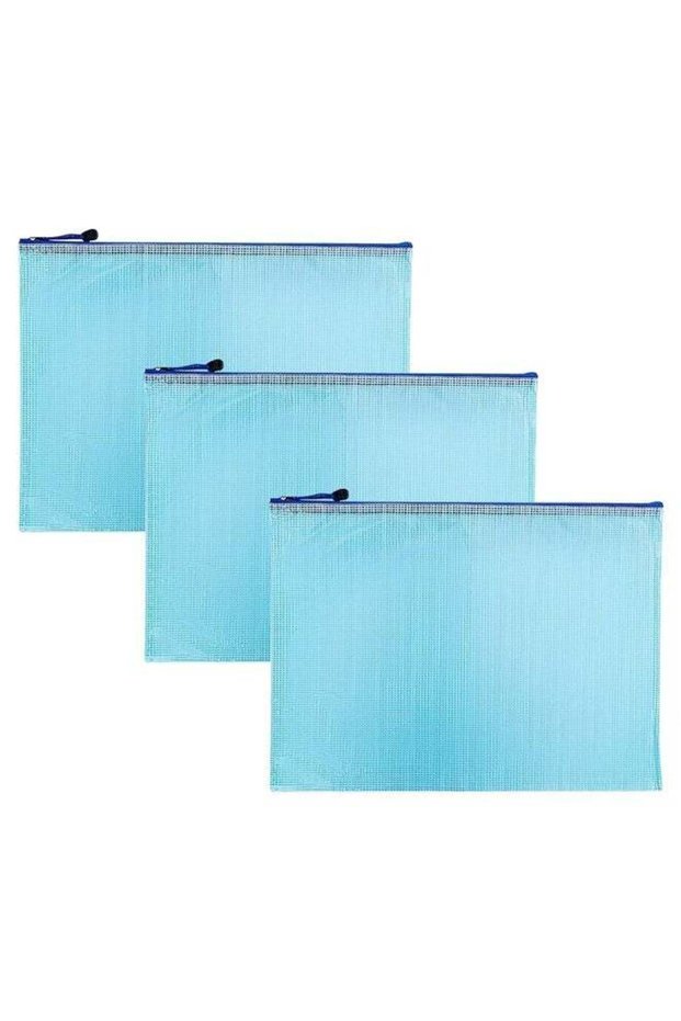 3 Pcs Mesh Zipper Pouch Zipper Bags, Waterproof Zipper Pouch, Mesh Zipper Pouch Bags, Plastic Docum