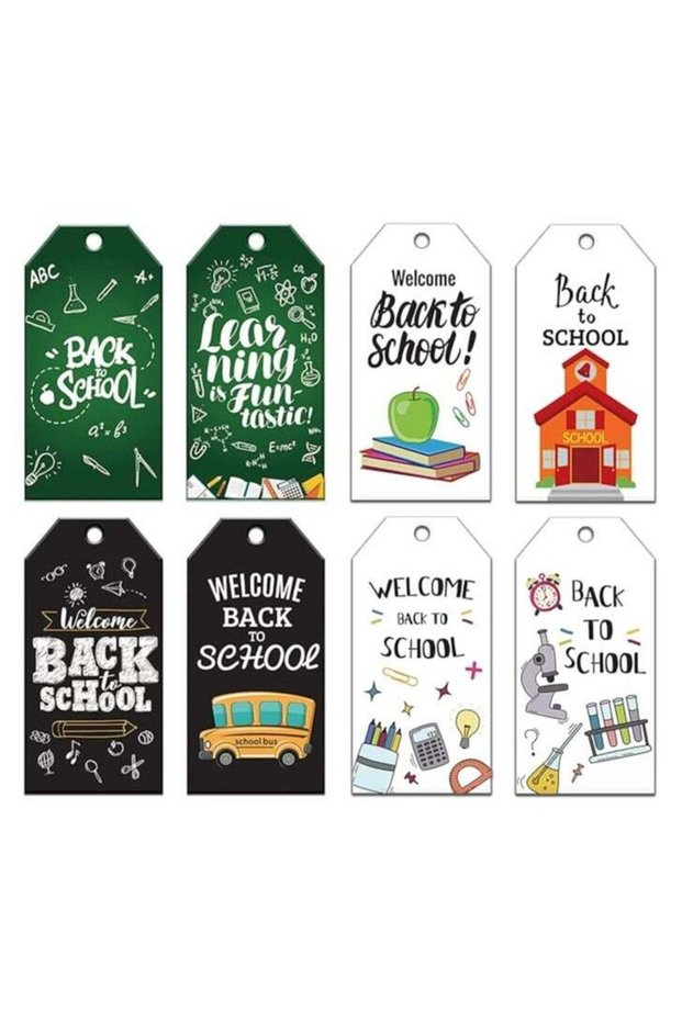 120Pcs Welcome Back Gift Paper Tags Back to School Gift Tags First Day of School Label Tags Teacher