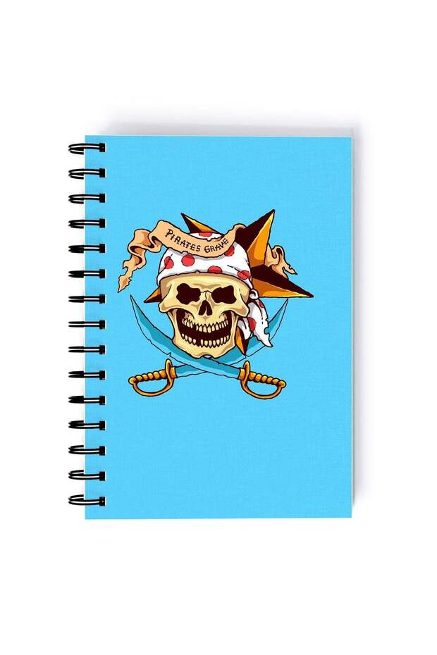 Cute Pirate Design Rectangle Spiral A5 Notebook MultiColor