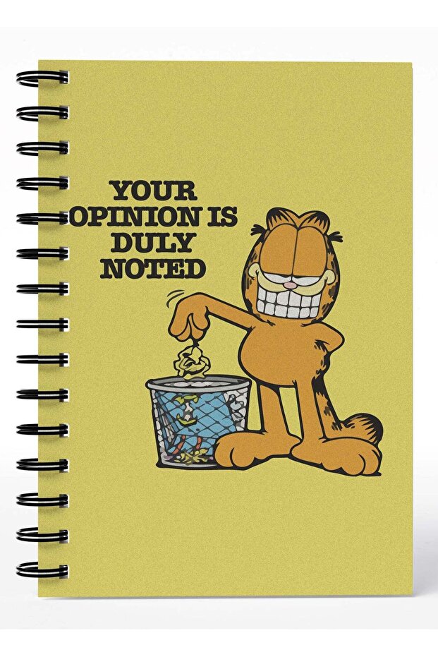Wirebound Spiral Notebook Funny Garfield Quote Lined Writing Journal