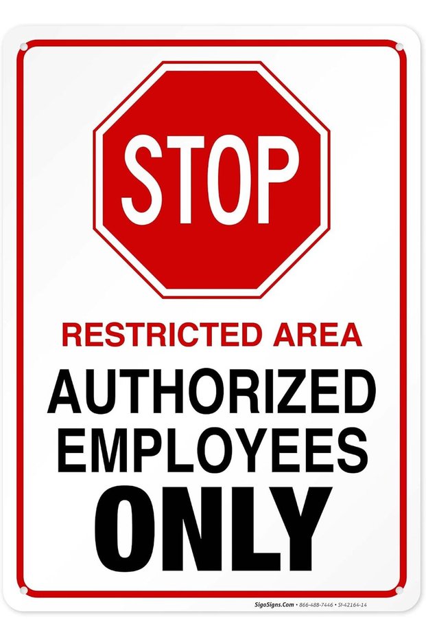 ARS® Do Not Enter Sign, Authorized Employees Only Sign, 10x14 Inches, Rust Free .040 Aluminum