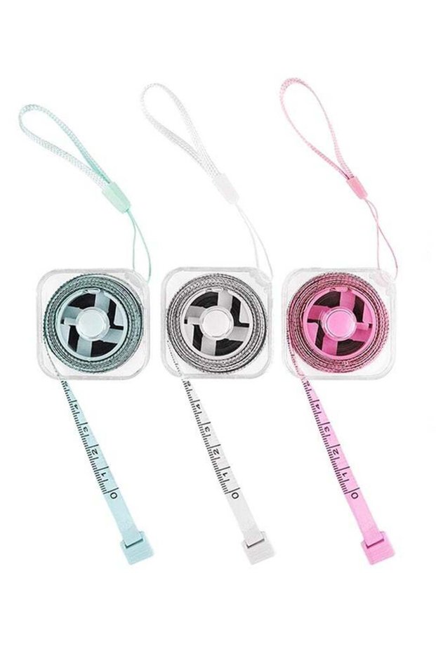 3 Pack Measuring Tapes, 3 Colored Clear Square Tapes, 79 Inch/200cm Body Measuring Tapes with Wrist