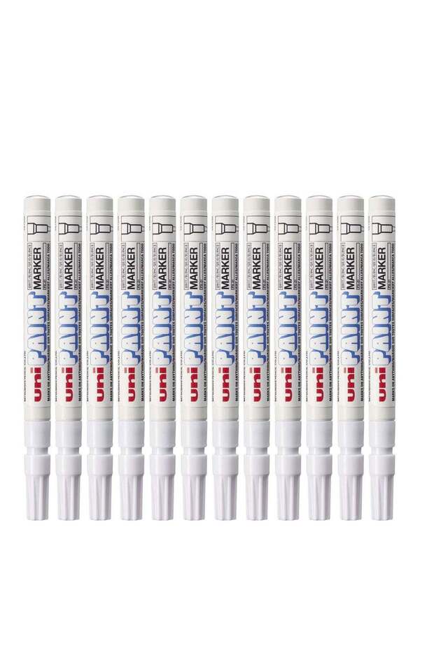 12-Piece Paint Marker Fine Bullet Tip White Ink