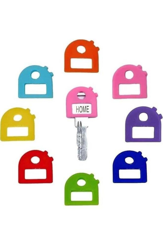 Label-Label Key Cap Covers. Free Key Chain and Labels. Stretchy Material. One Size fits Most Keys.