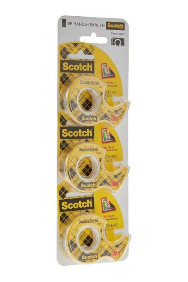 Scotch Tapes Promo 3 - Double Sided Tape with dispenser 136D, 1/2in x 250 in (2.7mm x 6.3m) per dis
