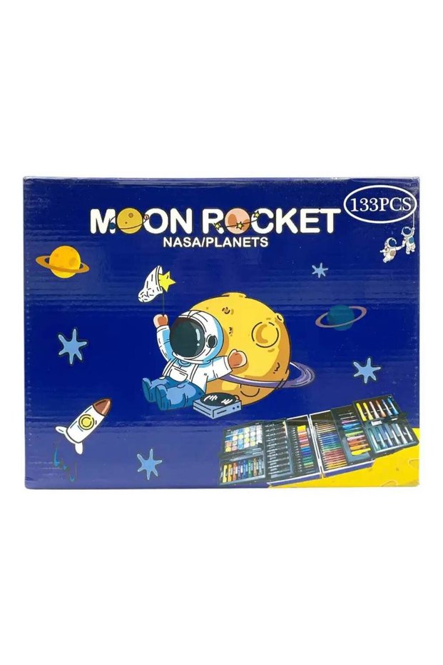 Portable Kids Painting Drawing Art And Craft Kit In Aluminium Case- 133pcs Set