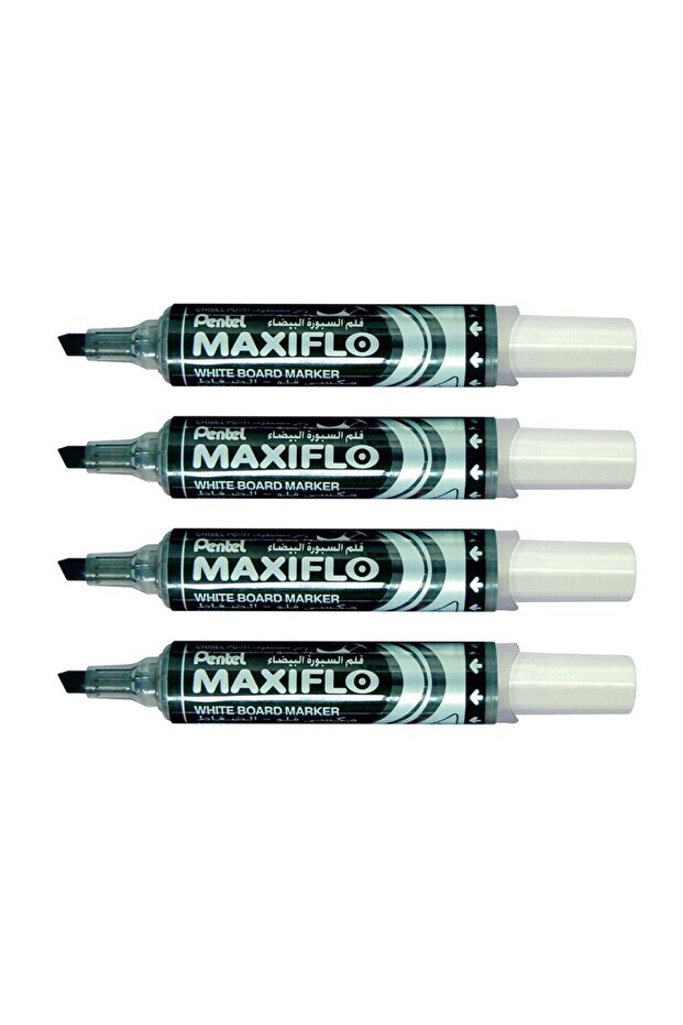 4-Piece Maxiflo White Board Marker Black Ink