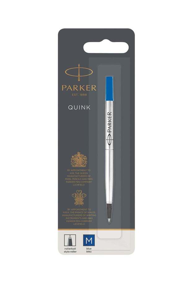 1-Piece Quink Rollerball Pen Refill Medium Tip Blue