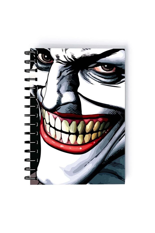 Spiral A4 Notebook Retro Laugh Joker Comic Book Series Neon Aesthetic