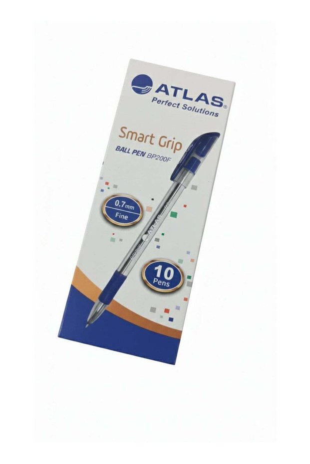 Atlas Roller Pen 0.7mm Blue Ink – Pack of 10
