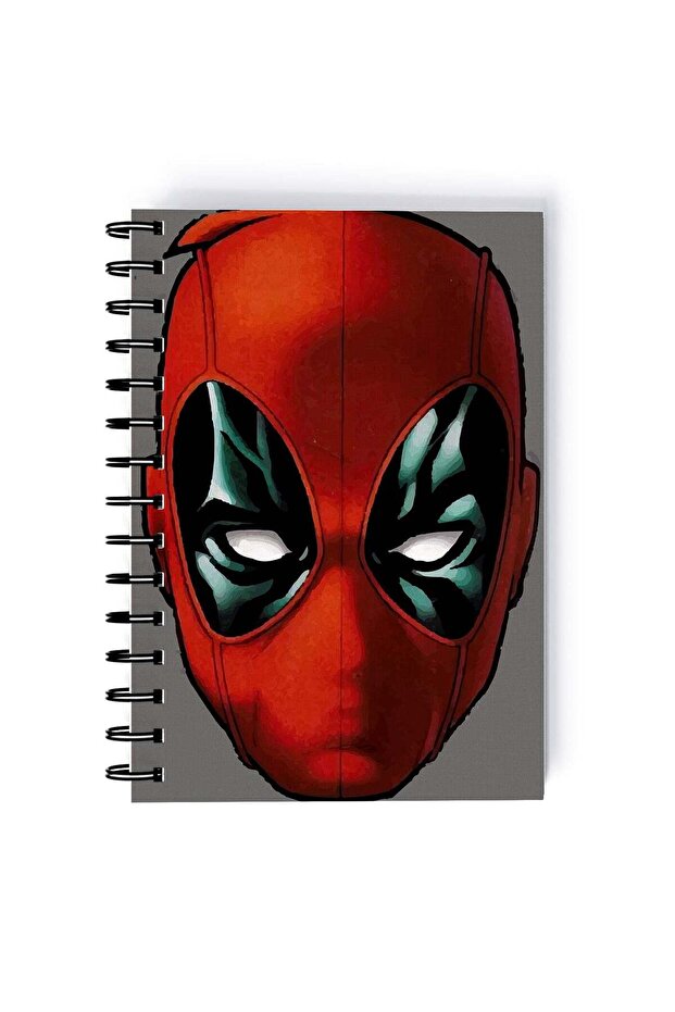 Spiral A5 Notebook Dead Pool Ryan Reynolds Mask Grey Deadpool
