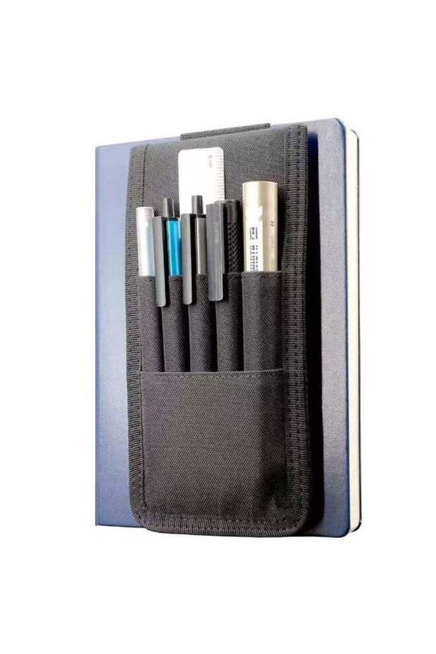 Adjustable Elastic Pen Holder with Velcro, Multi-Slot Pencil Pouch for A5 A6 Hardcover Notebook, Pl