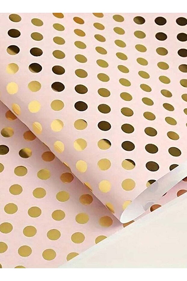 Peach Polka Dot Wrapping Paper Pack – 4 Sheets (50 cm x 70 cm Each) Peach