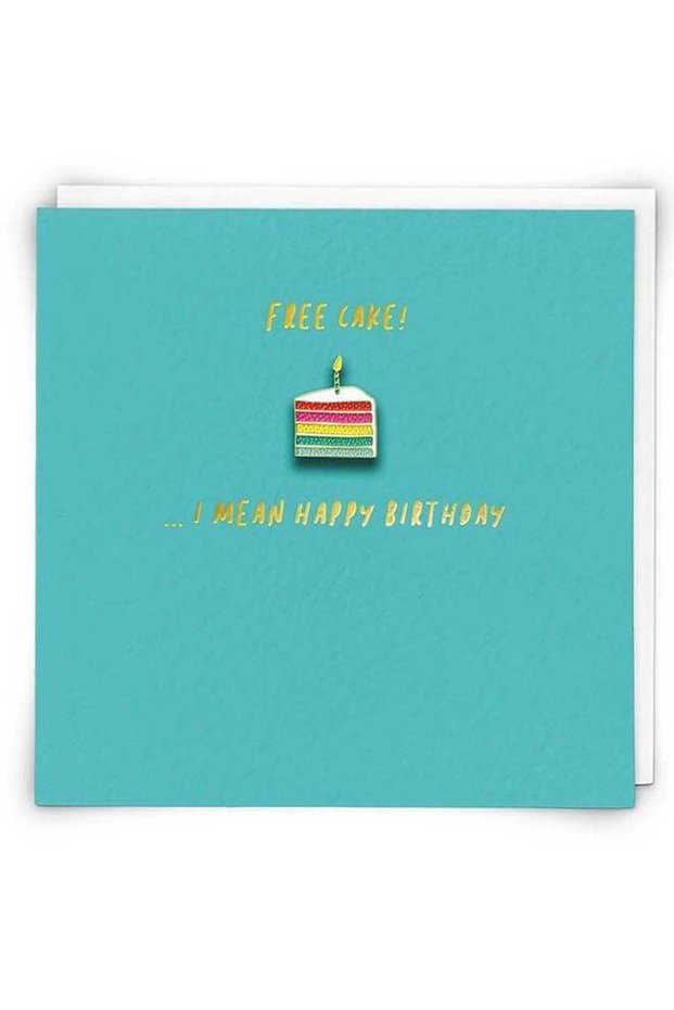 Raspberry Blossom Free Cake Pinata Birthday Greeting Card