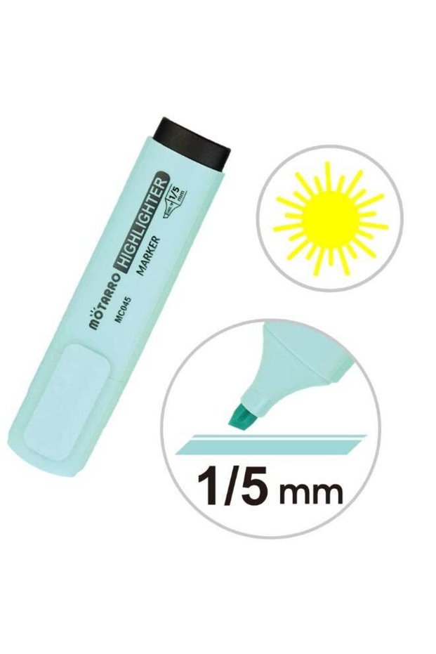 MOTARRO MC045-12 Highlighter, Angled Tip Highlighter for Books, Notes and Documents
