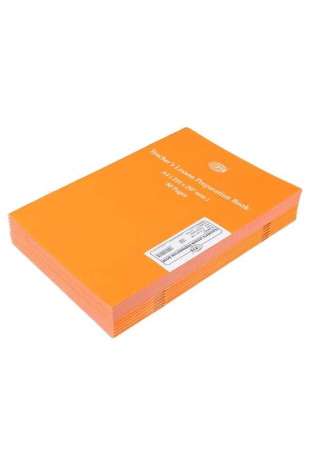 FIS Teacher's Lesson Plan Preparation Book, A4, 40 Sheets, Neon Orange Cover, Pack of 12