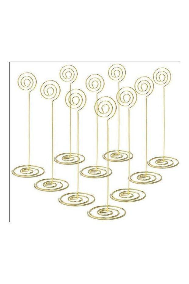 10-Piece Place Card Holders Gold