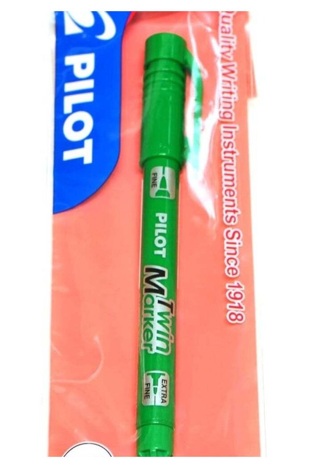 Pilot Twin Marker, Green, Extra Fine and Fine Tip