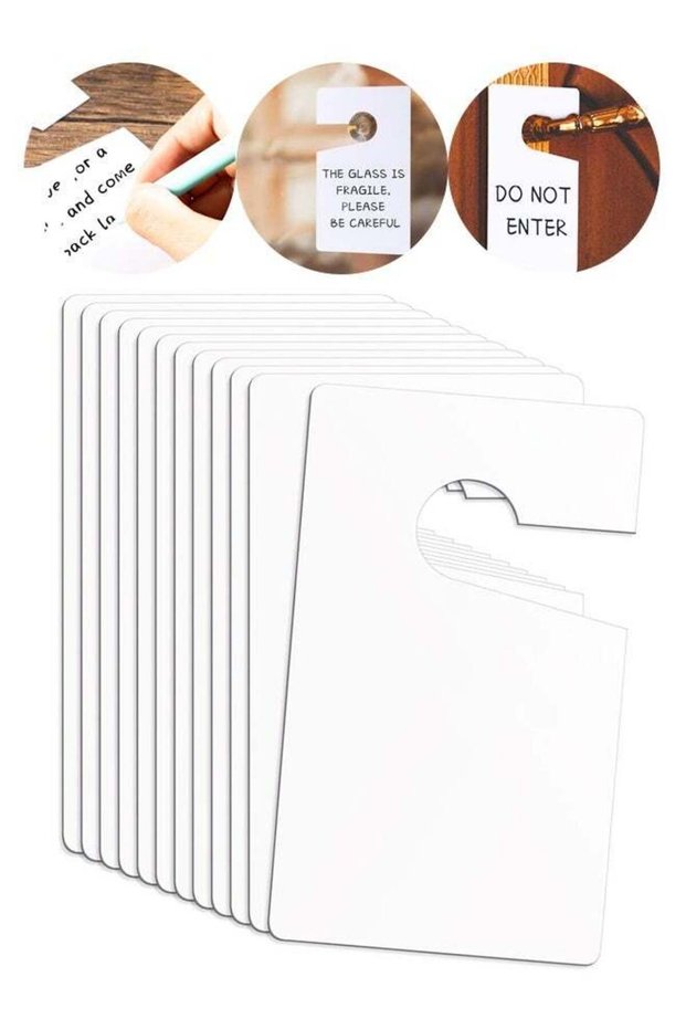 12PCS Thick Parking Permit Hang Tags,Blank Weatherproof Hanging Pass for Car Rearview Mirror