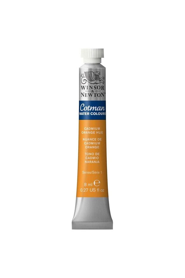 Cotman Watercolour Paint Tube 8ml Content Cadmium Orange Hue