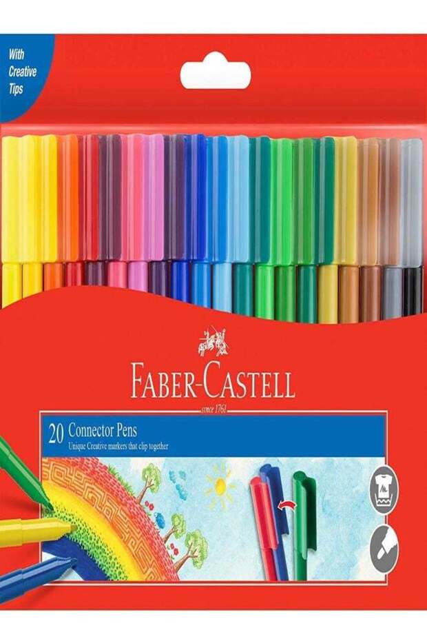 20-Piece Connector Color Marker Pens Set Multicolour