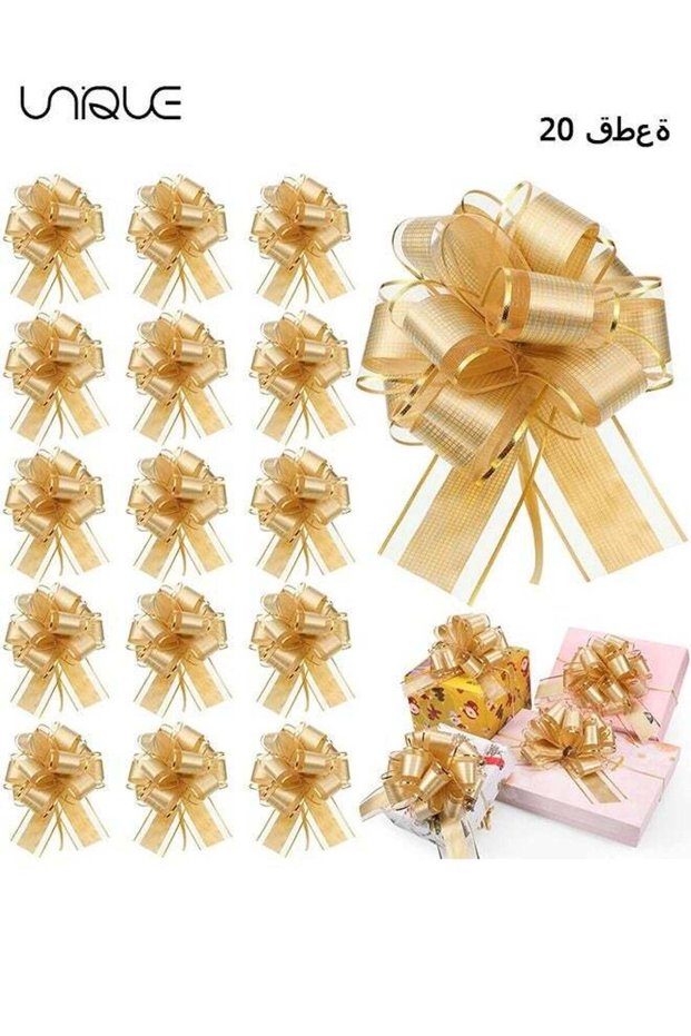 20 Pieces Pull Bow Wrapping, Ribbon Pull Bows, for Wedding Baskets, Multicolor Ribbon Bow to Wrap B