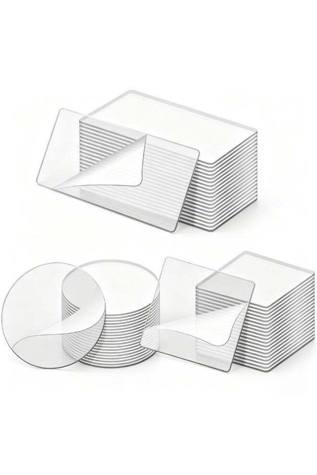 120 Pcs Double Sided Adhesive Pads, Nano Gel Clear, Sticky Tack Double Sided Tape for Walls Hanging
