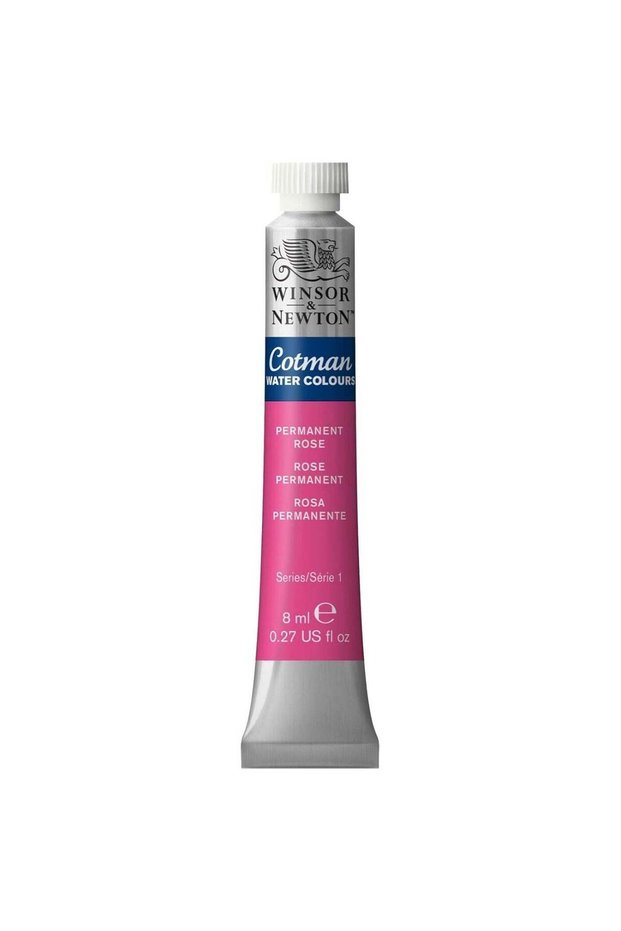 Cotman Watercolour Paint Tube 8ml Content Permanent Rose