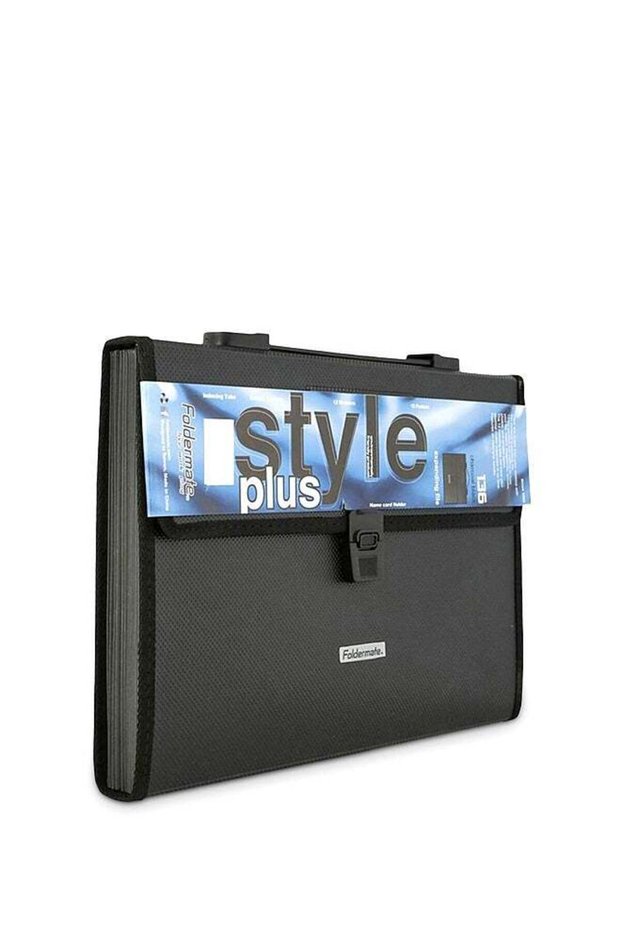 Style Plus Expanding File Holder With Handle Black