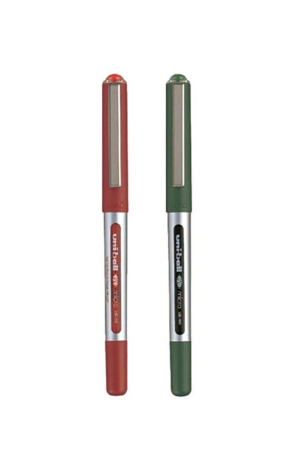 2-Piece Eye Micro Roller Pen Red and Green Ink