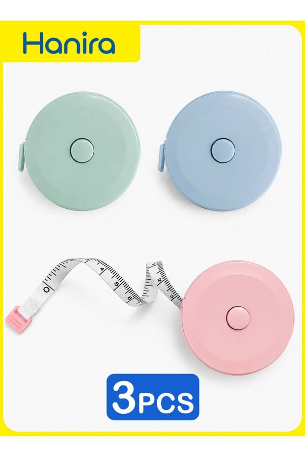3PCS Retractable Measuring Tape, 60 Inch Soft Tape Measure for Sewing, Body Measurement and Daily U