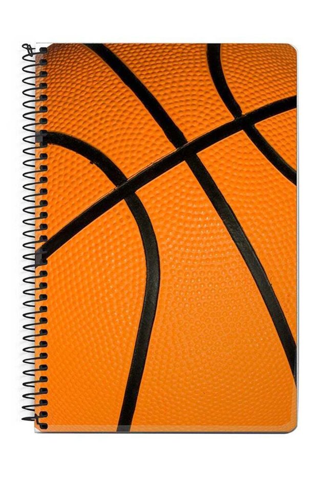 Basketball A5 Spiral Notebook Orange
