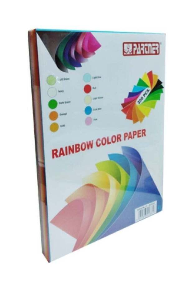 Rainbow Color Paper 250-Piece Multicolor