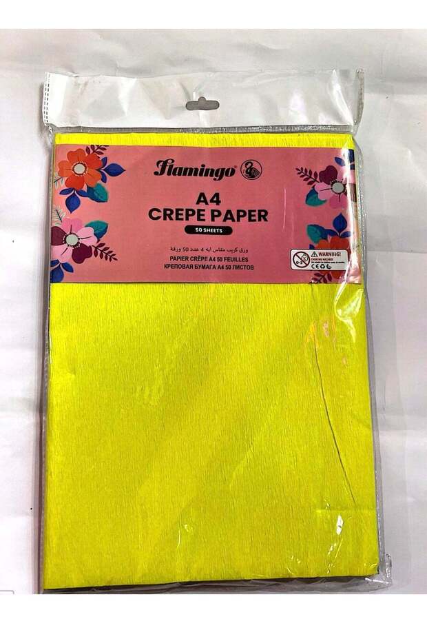 50 Sheets A4 Size Crepe Paper Multicolor