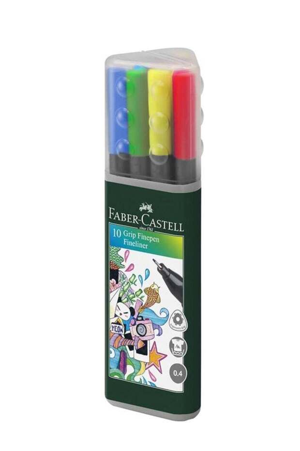 10-Pieces Fineliner Grip Finepen Multicolor