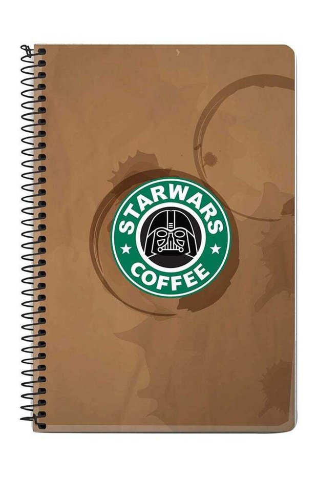 Starwars Coffee A5 Spiral Notebook Brown/Green