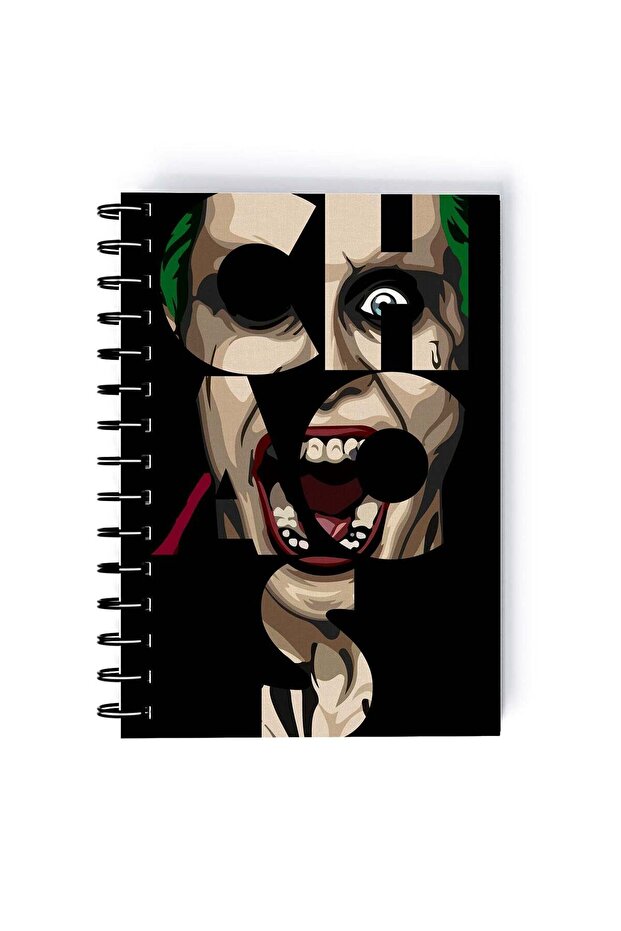 Spiral A5 Notebook Chaos Joker Comic Book Series Neon Aesthetic