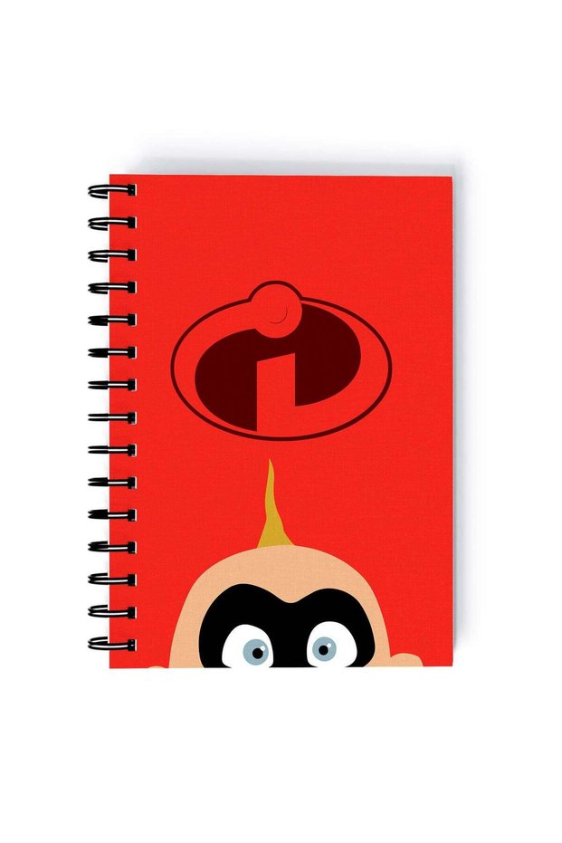 Super Hero Suit Quote Printed Spiral A4 Notebook Red/Yellow/Black