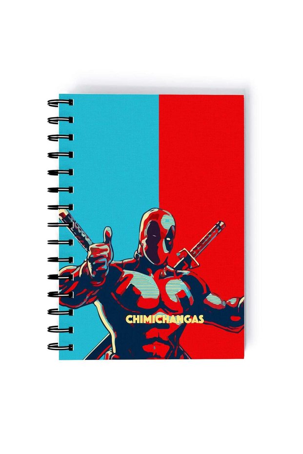 Spiral A4 Notebook Deadpool Chimichangas Ryan Reynolds Dead Pool