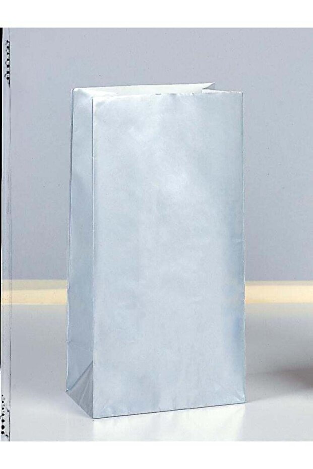 Metallic Silver Party Bags - Pack Of 10