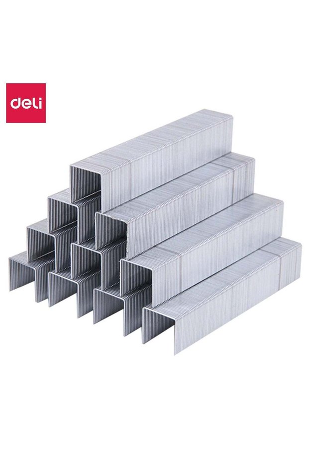 Deli E0013 Staples, 23/13 1000PCS Box Sharp Tips Silver – For Heavy-Duty Binding
