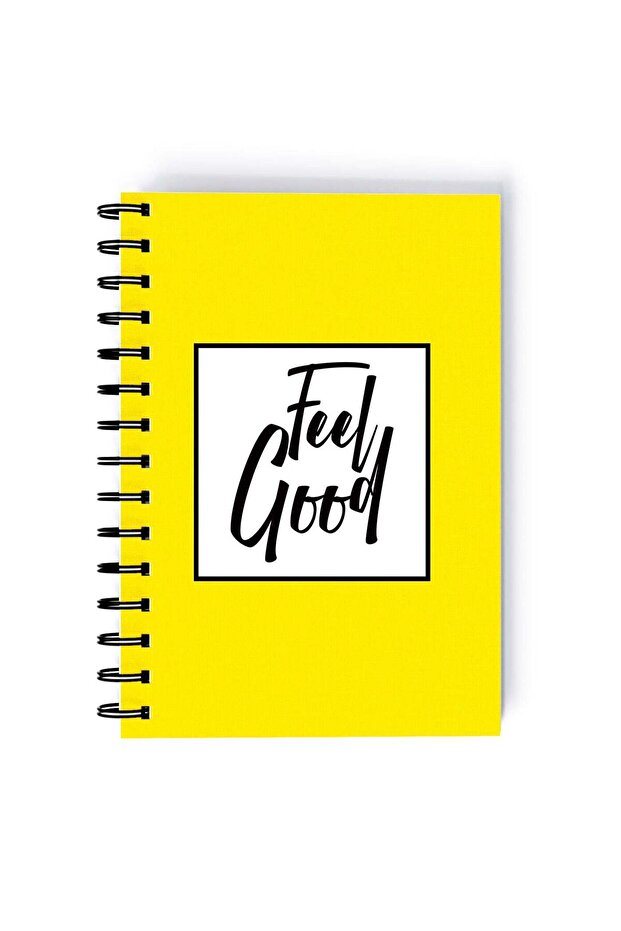 Spiral A5 Notebook Inspirational Quote Motivations Feel Good Yellow Aesthetics