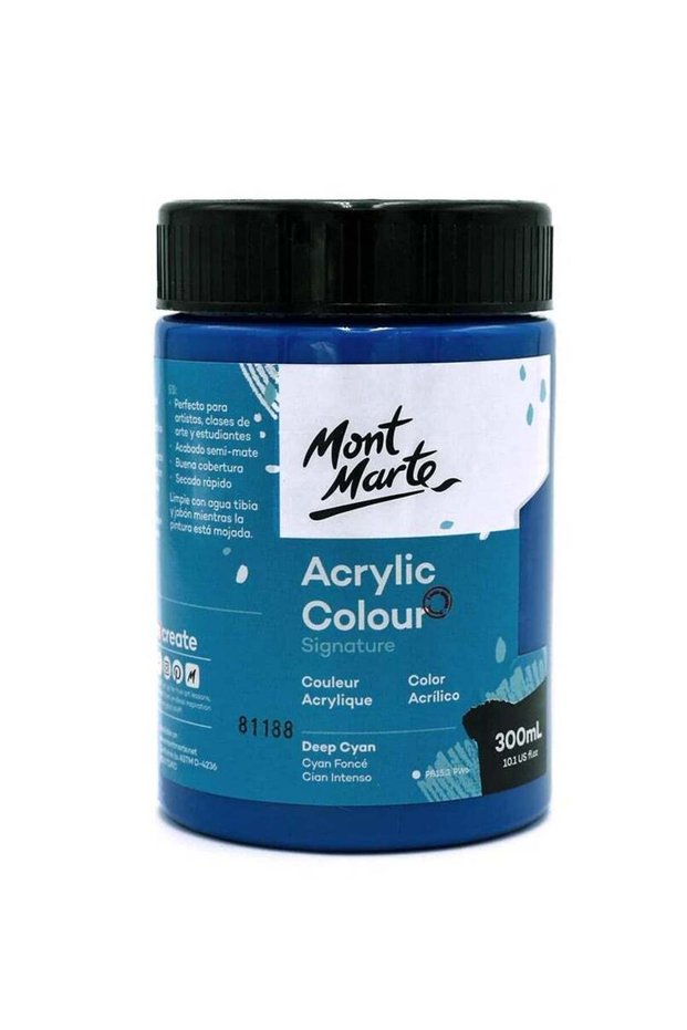Signature Acrylic Colour 300ml Content Deep Cyan