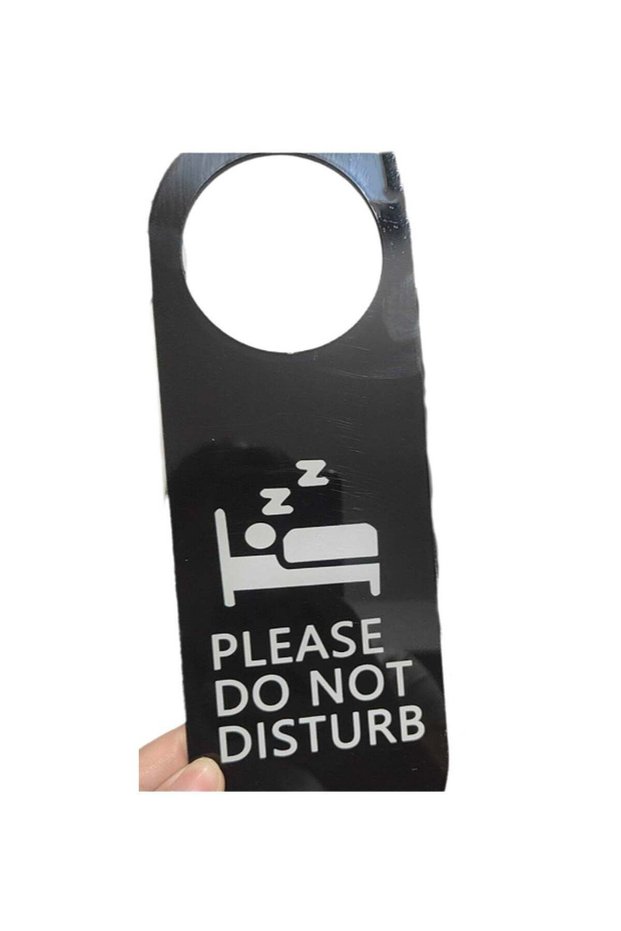 Black Hanging Door Sign Do Not Disturb Sign Privacy Door Sign Please Knock Sign Suitable For Home O