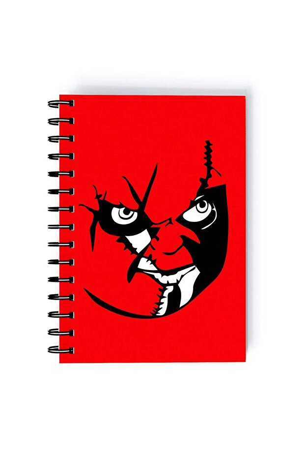 Printed Spiral A5 Notebook Red/Black/White