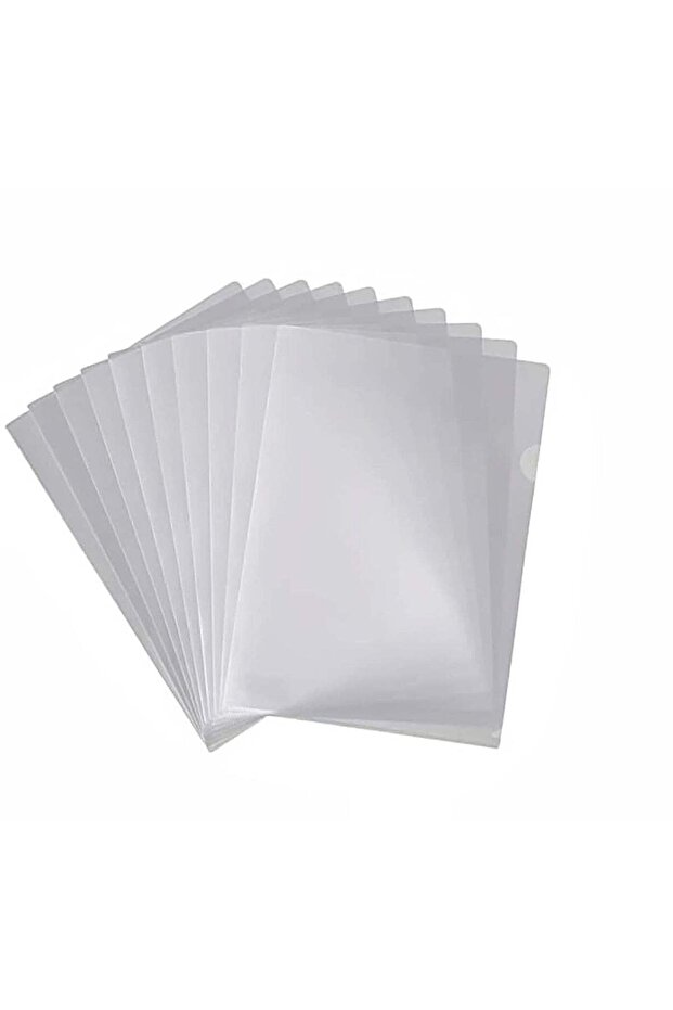 A4 L-Type Transparent Pockets Folder, Pack of 50, Waterproof Thicker Clear Plastic Document Covers