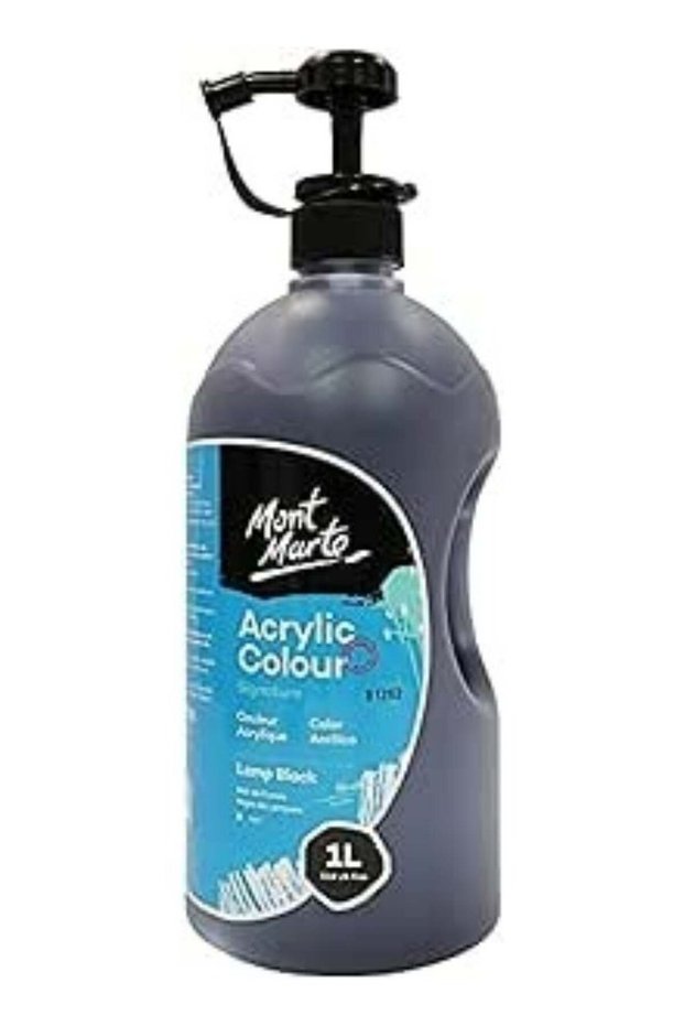 Mont Marte Acrylic Colour 1L - Lamp Black